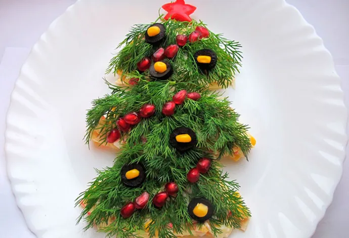 салат «Новогодняя елочка»